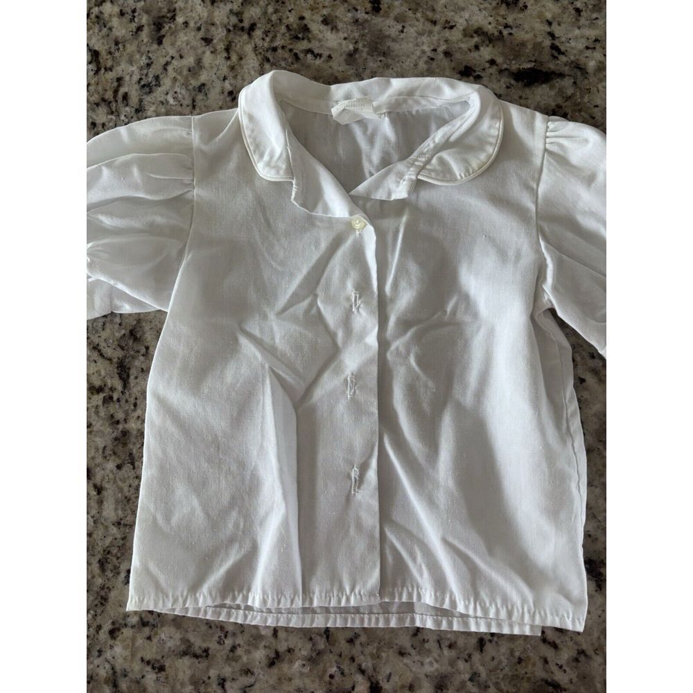 White Polyester Shirts, Short Sleeve And Long Sleeve‎ Size 6.   By Sears